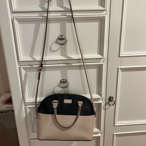 Kate Spade satchel crossbody, beige and black. Perfect condition!